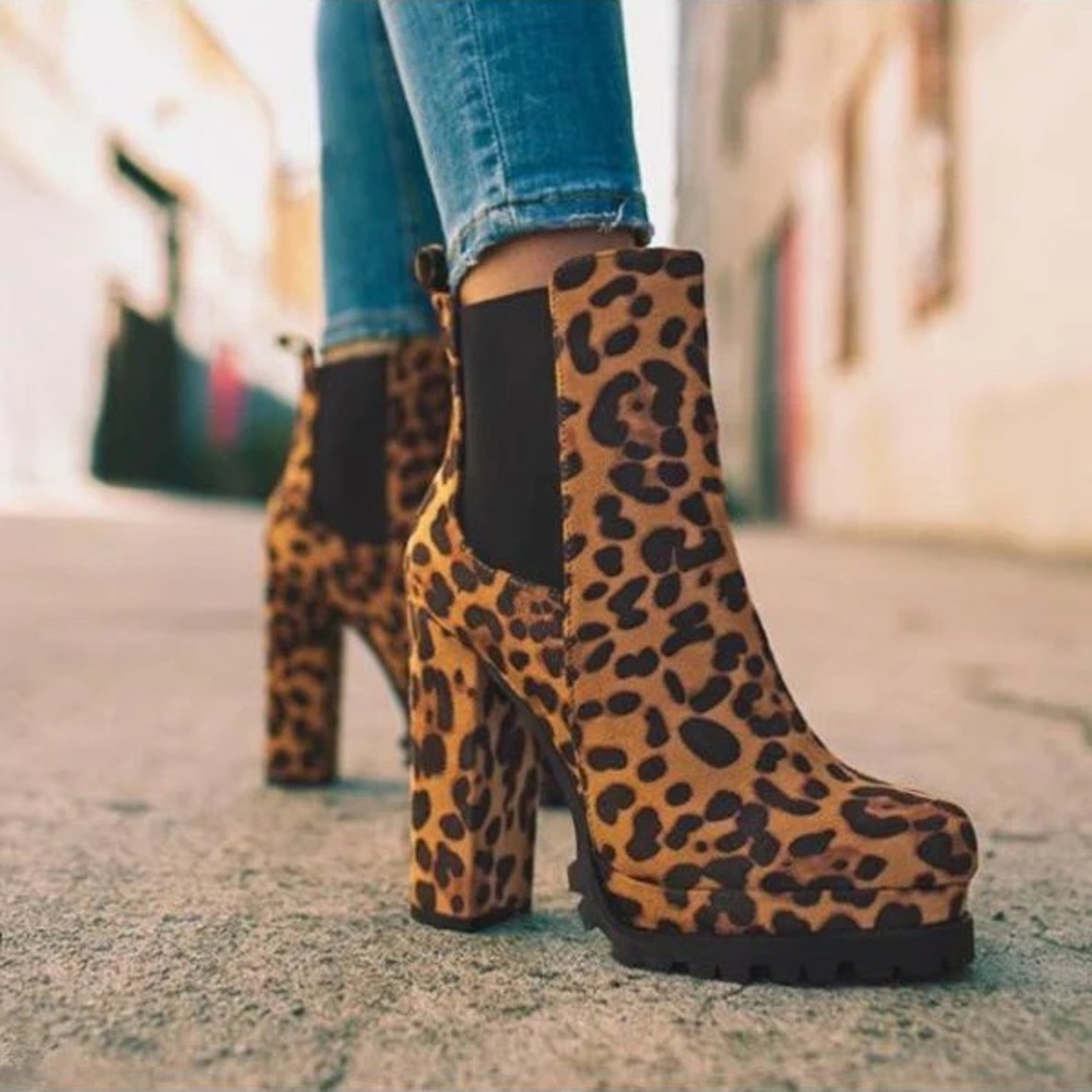 Leopard Print Boots
